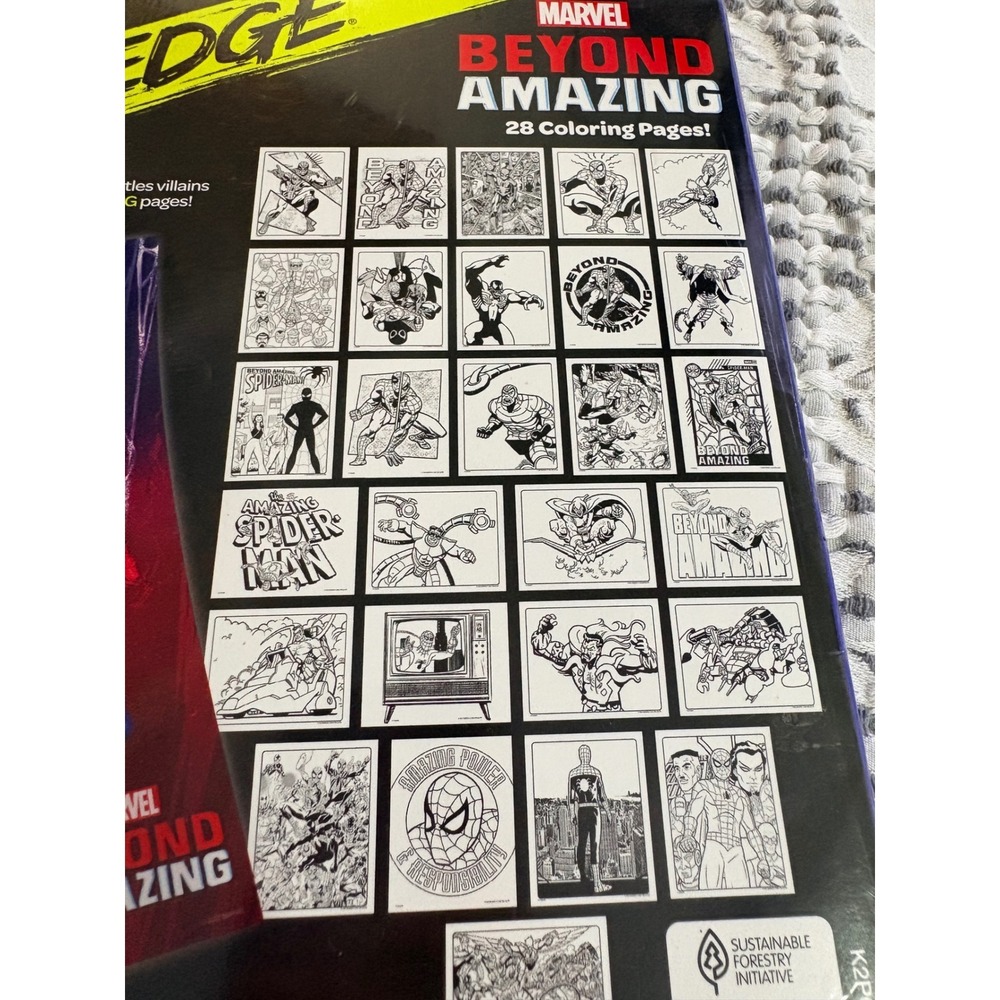 Crayola Art w/ Edge Marvel Beyond Amazing Spider-Man Coloring Book & Poster NEW - Picture 3 of 6